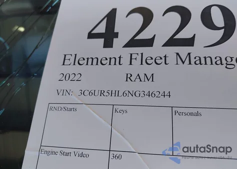 2022 Ram 2500 Tradesman z USA, uszkodzony, nr VIN 3C6UR5HL6NG346244